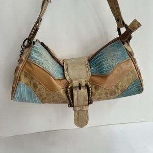 Y2K Authentic Arcadia Genuine Leather Shoulder/Hobo Bag made in Italy